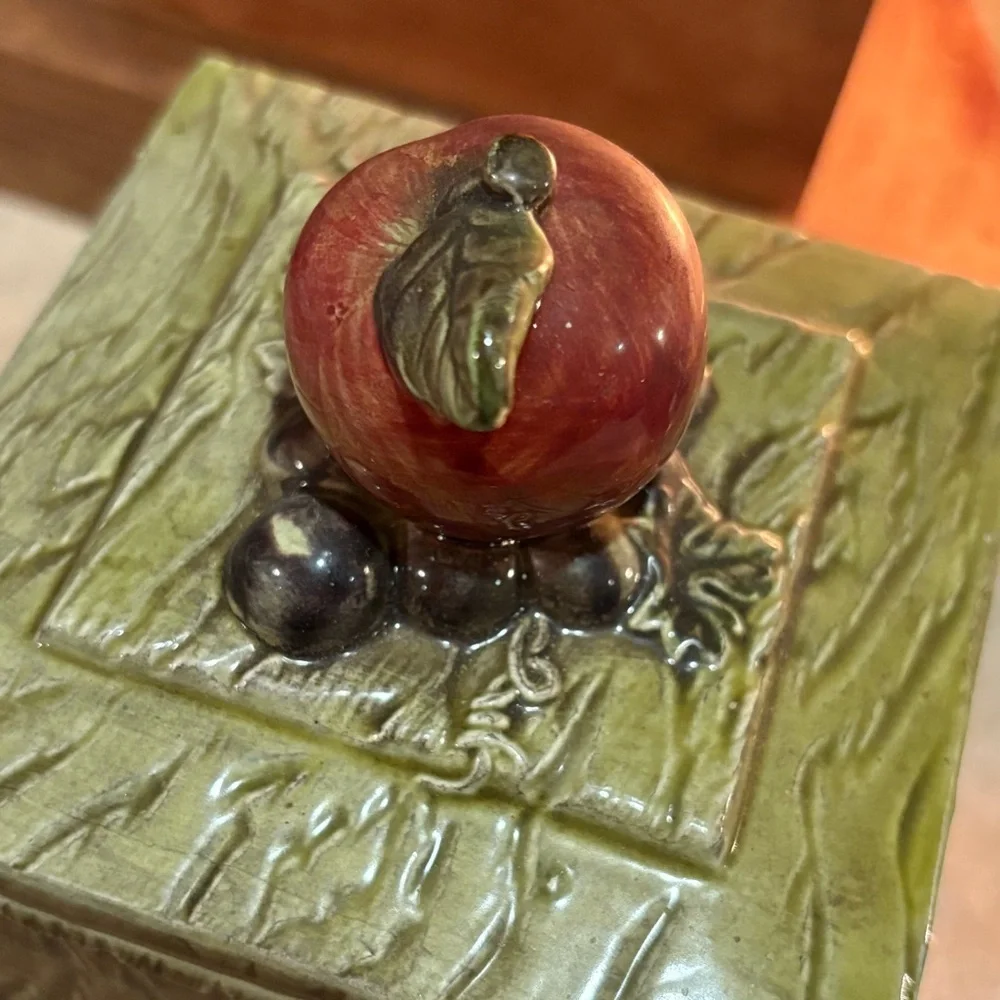 Lefton Vintage Ceramic Fruit Canister